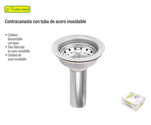 Contracanasta con tubo de acero inoxidable