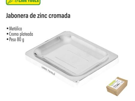 Jabonera de zinc cromada