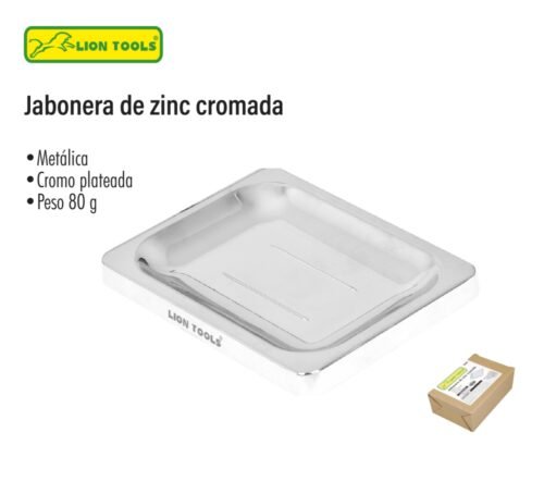 Jabonera de zinc cromada