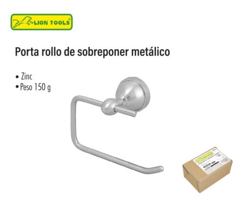 Porta rollo de sobreponer metálico