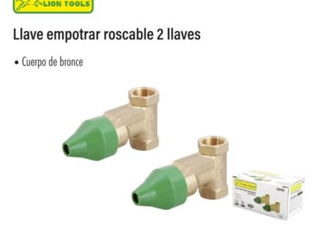 Llave empotrar roscable 2 llaves
