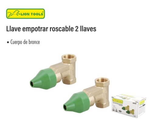 Llave empotrar roscable 2 llaves