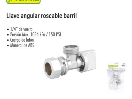 Llave angular roscable barril