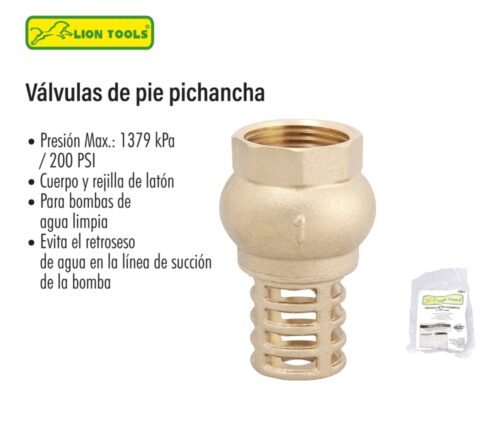 Valvulas de pie pichancha