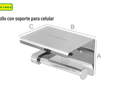 Porta rollo con soporte para celular