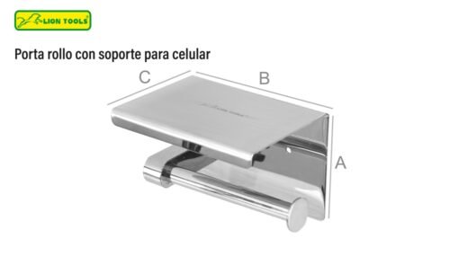 Porta rollo con soporte para celular