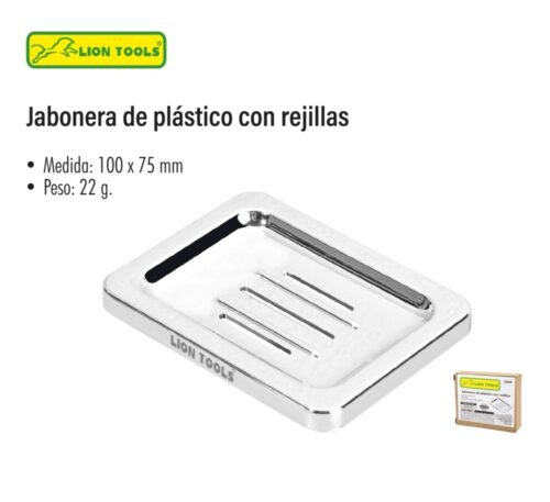 Jabonera de plástico con rejillas