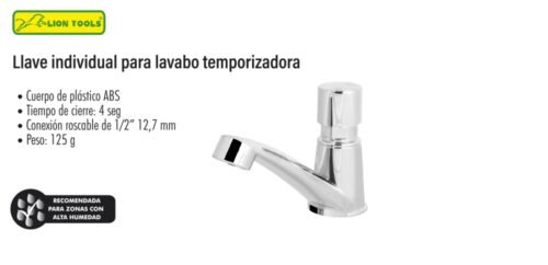 Llave individual para lavabo temporizadora