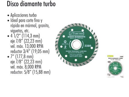 Disco diamante turbo