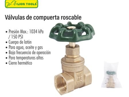 Valvulas de compuerta roscable