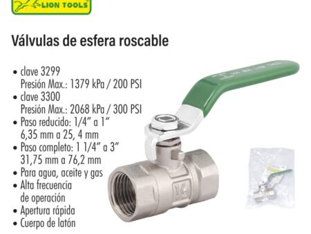 Valvulas de esfera roscable