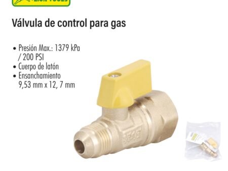 Valvula de control para gas