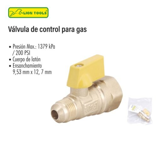 Valvula de control para gas