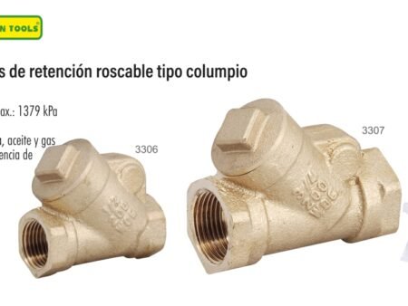 Valvulas de retención roscable tipo columpio