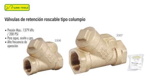Valvulas de retención roscable tipo columpio