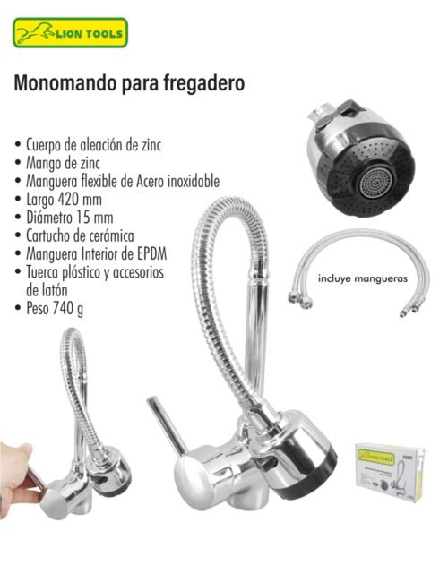 Monomando para fregadero