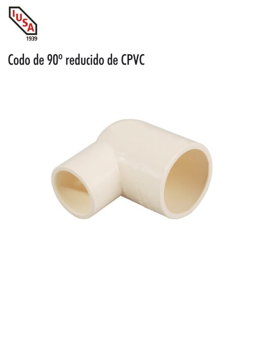 Codo de 90º reducido de cpvc
