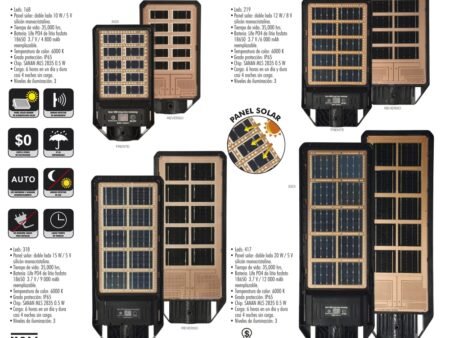 Luminario solar fijo doble carga