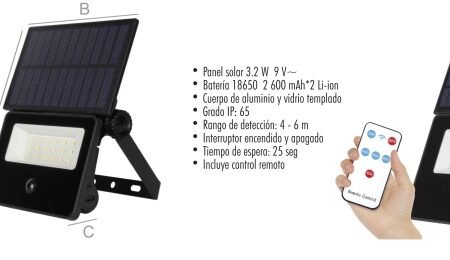 Luminarios solares con control