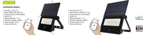 Luminarios solares con control