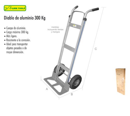 Diablo de aluminio 300 kg