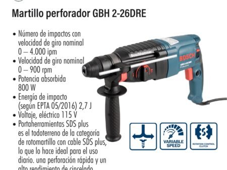 Martillo perforador gbh-2-26dre