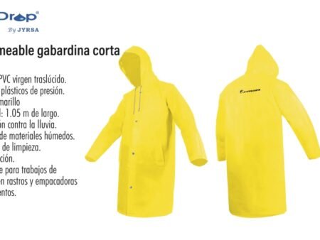 Impermeable gabardina corta
