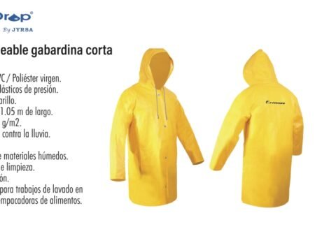 Impermeable gabardina corta