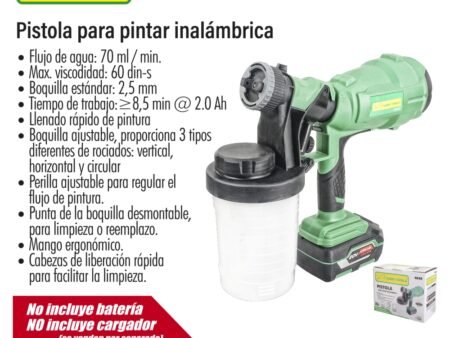 Pistola para pintar inalámbrica