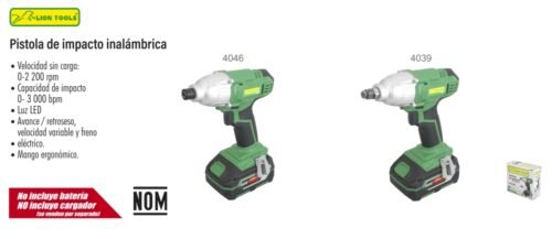 Pistola de impacto inalámbrica