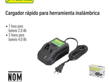 Cargador rápido para herramienta inalámbrica