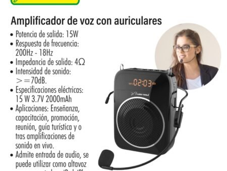 Amplificador de voz con auriculares