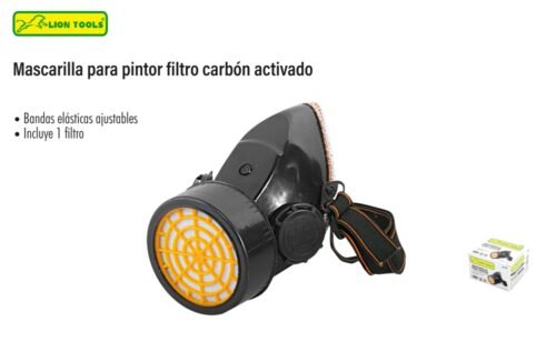 Mascarilla para pintor filtro carbón activado