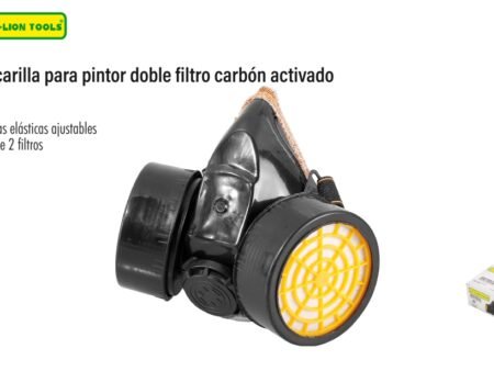 Mascarilla para pintor doble filtro carbón activado
