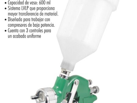 Pistola para pintar de gravedad ambidiestra