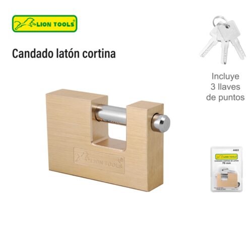 Candado latón cortina