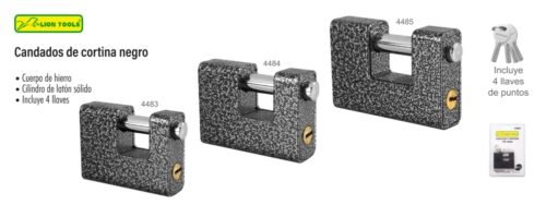 Candados de cortina negro