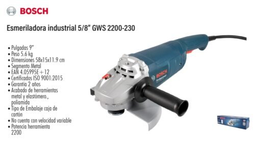 Esmeriladora industrial 5/8" gws 2200-230