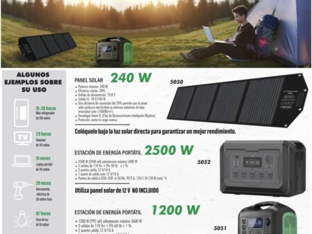 Estaciones de carga portátiles y panel solar