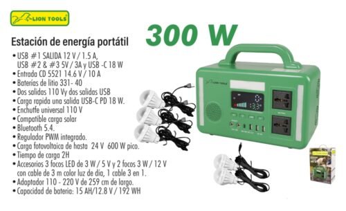 Estacion de energía portátil 300 w