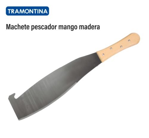 Machete pescador mango madera