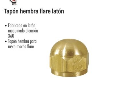 Tapón hembra flare latón