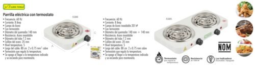 Parrillas eléctricas con termostato
