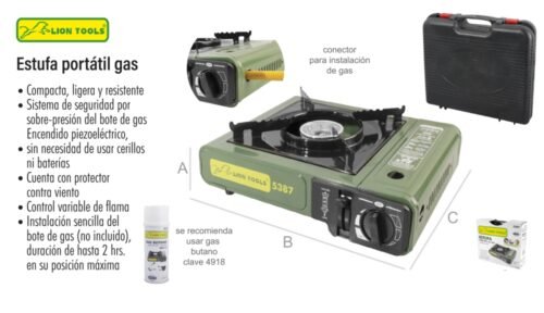 Estufa portátil de gas