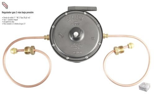Regulador gas 2 vías baja presión