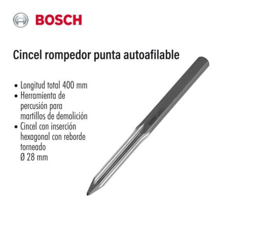 Cincel rompedor punta autoafilable
