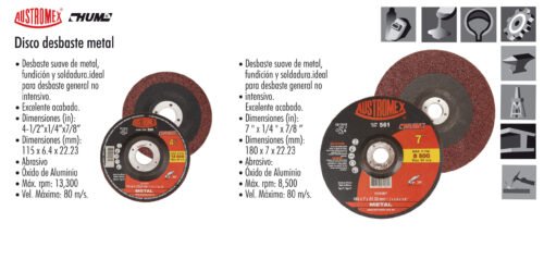 Discos desbaste metal