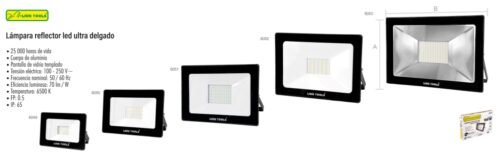 Lamparas reflector led ultra delgado