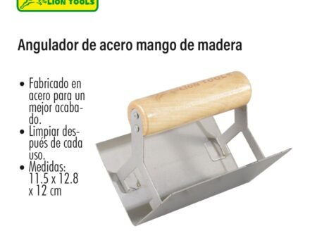 Angulador de acero mango de madera