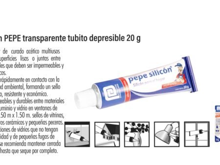 Silicón pepe transparente tubito depresible 20g
